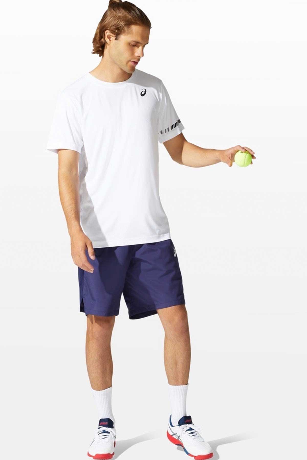 Asics & Onitsuka Tiger Asics Court M SS Tee Erkek Beyaz Tenis Tişört
