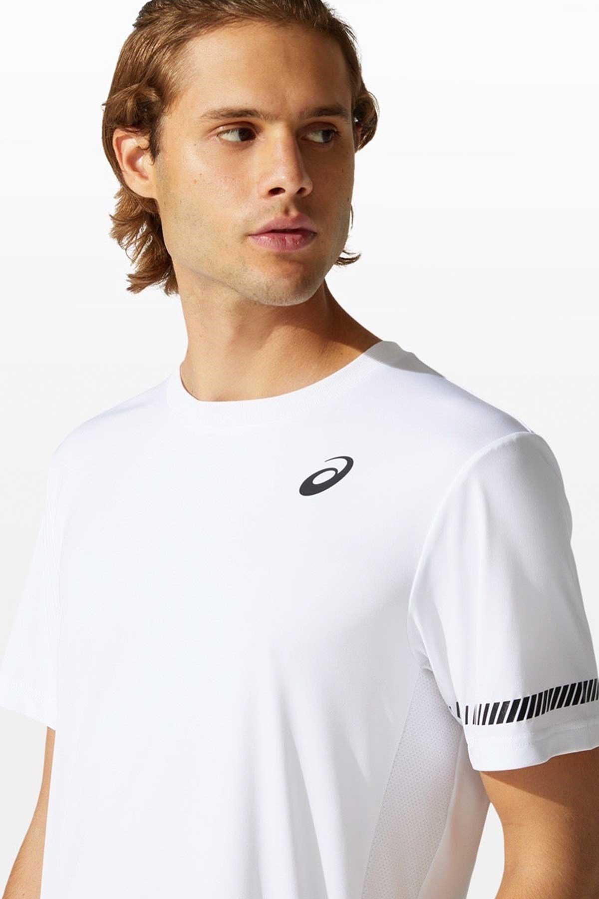 Asics & Onitsuka Tiger Asics Court M SS Tee Erkek Beyaz Tenis Tişört
