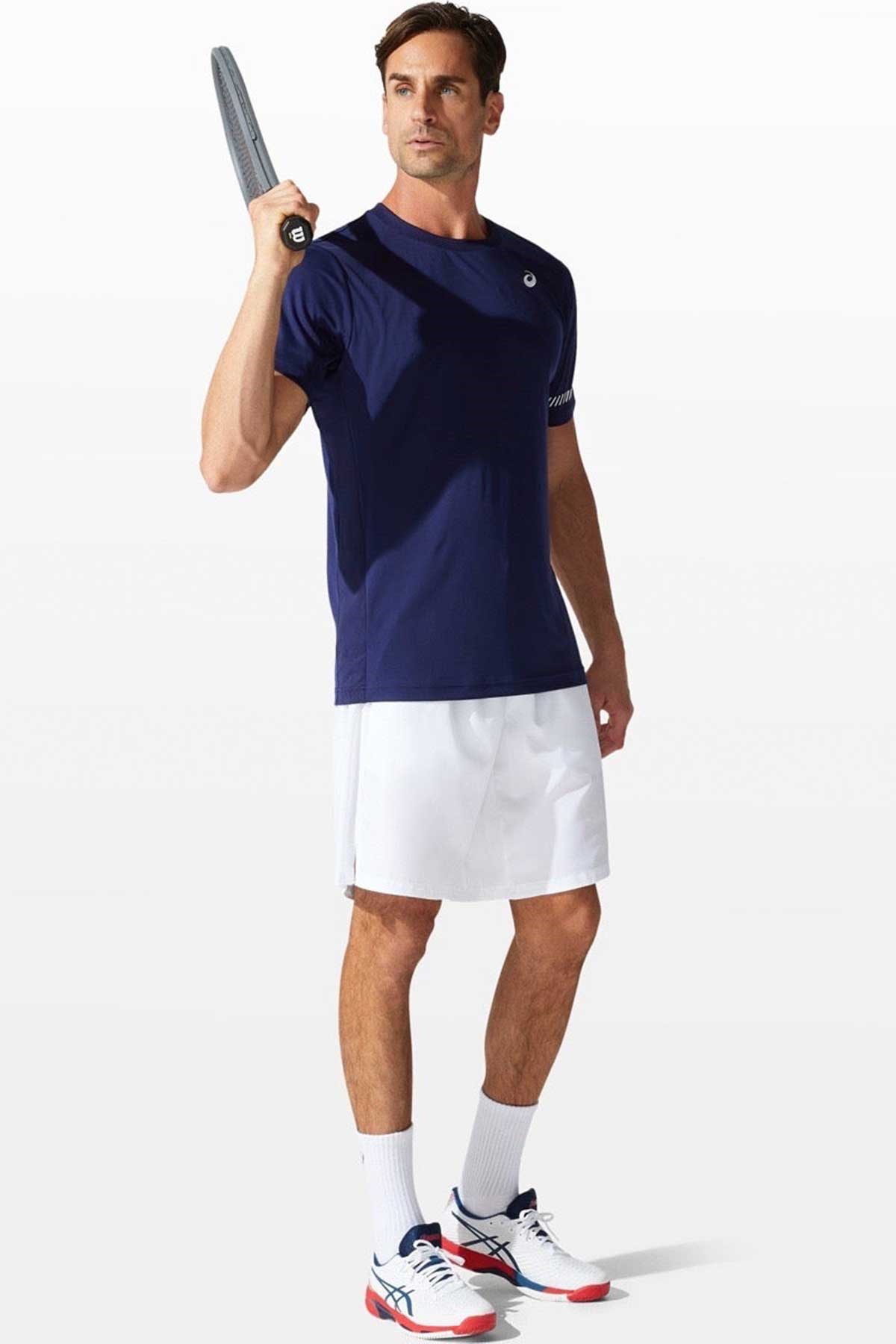 Asics & Onitsuka Tiger Asics Court M SS TEE Erkek Lacivert Tenis Tişört