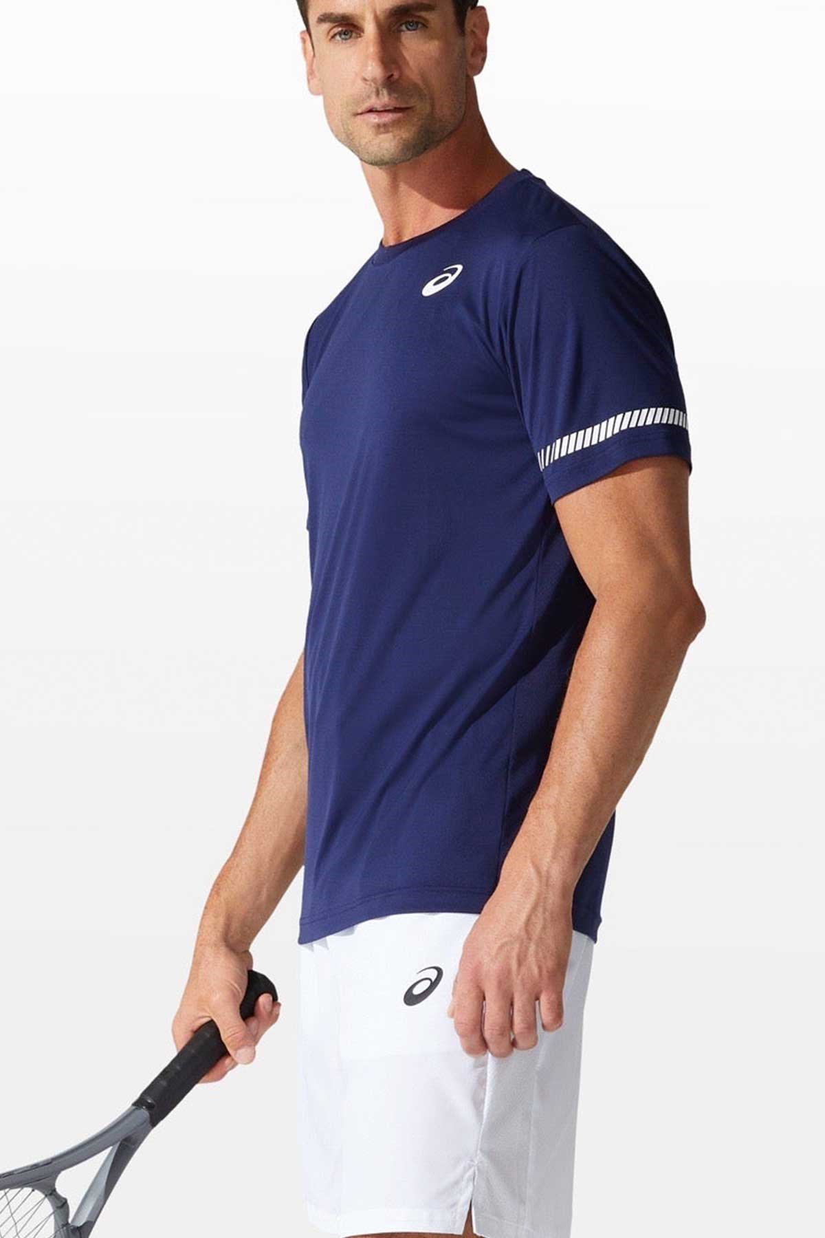 Asics & Onitsuka Tiger Asics Court M SS TEE Erkek Lacivert Tenis Tişört