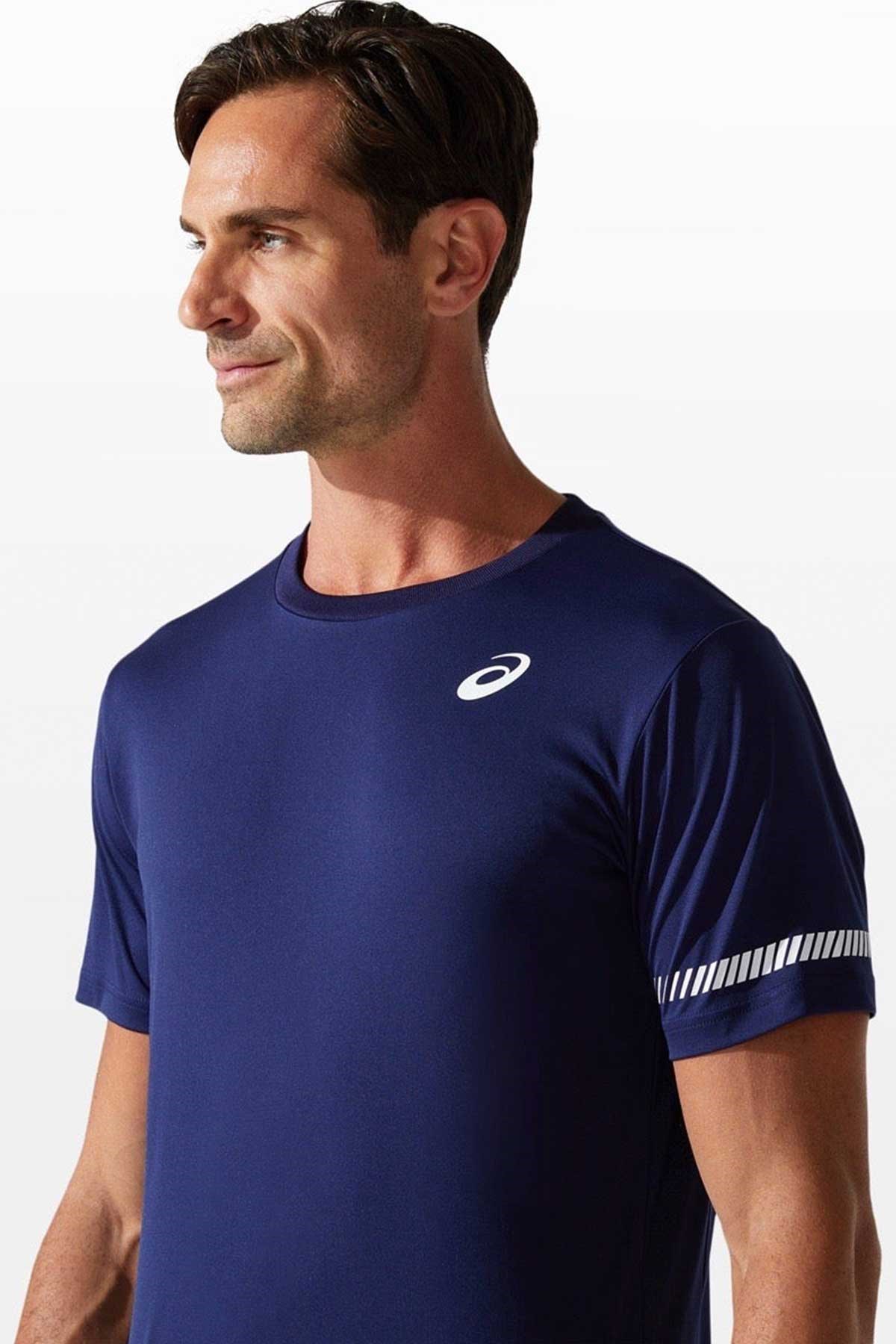 Asics & Onitsuka Tiger Asics Court M SS TEE Erkek Lacivert Tenis Tişört