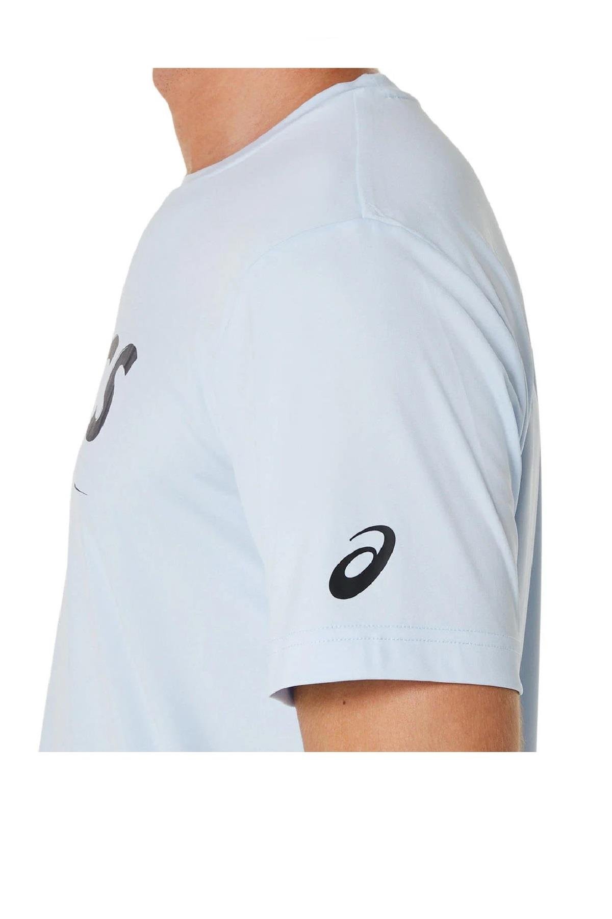 Asics Asics Court Tennis Graphic Tee Erkek Açık Mavi Tenis Tişört