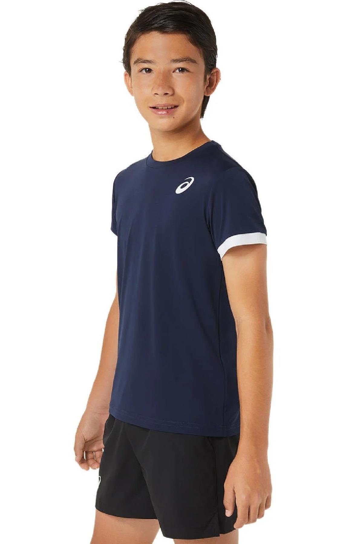 Asics Asics SS Top Erkek Çocuk Lacivert Tenis Tişört