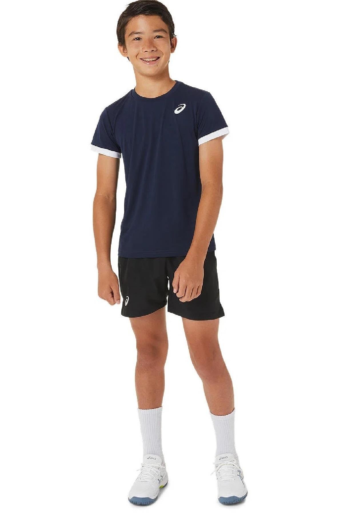 Asics Asics SS Top Erkek Çocuk Lacivert Tenis Tişört