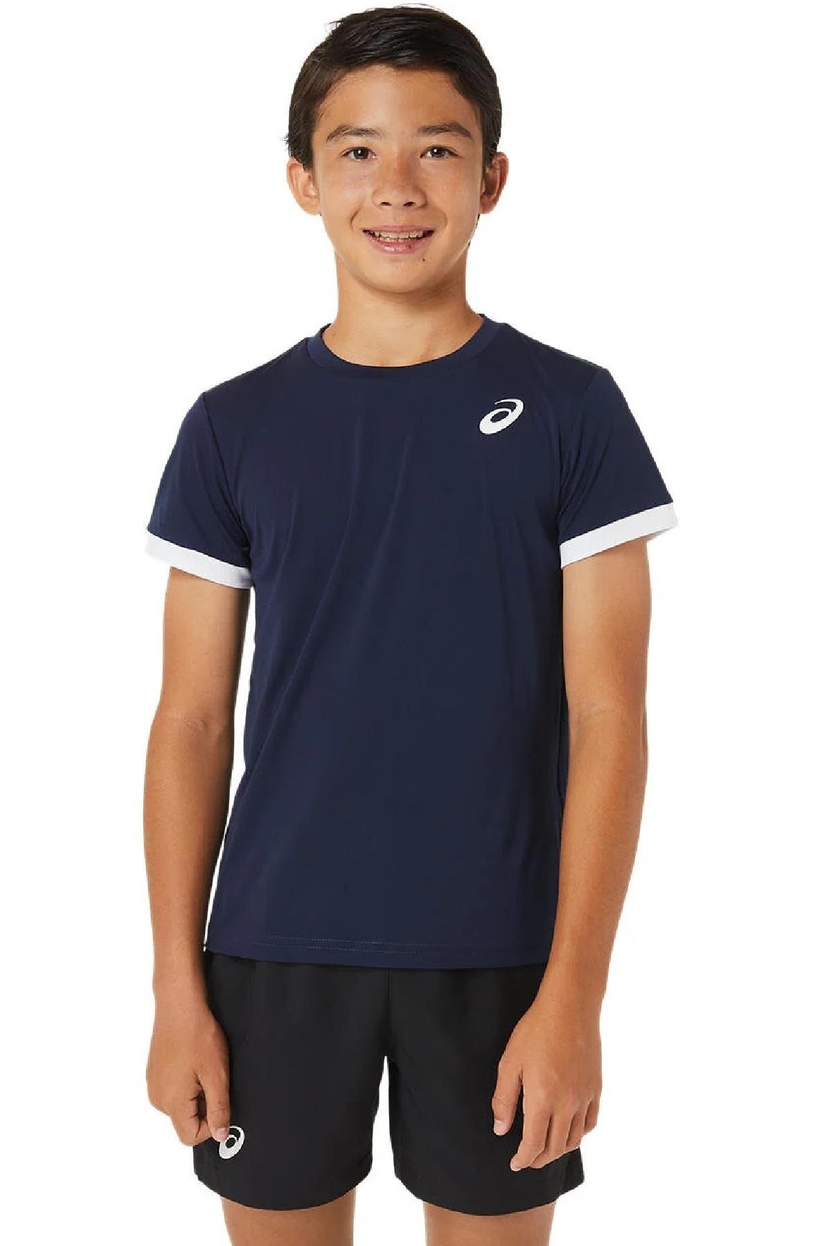 Asics Asics SS Top Erkek Çocuk Lacivert Tenis Tişört