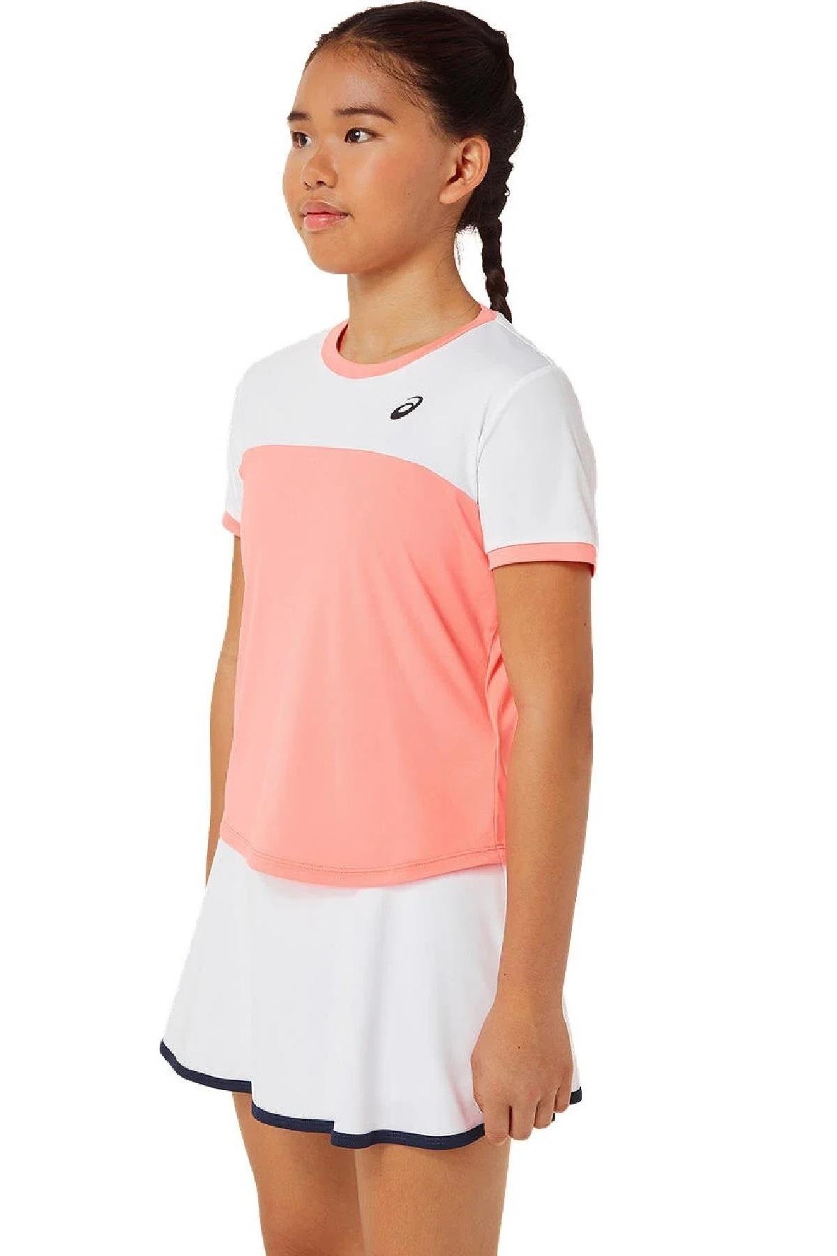 Asics Asics SS Top Kız Çocuk Pembe Tenis Tişört