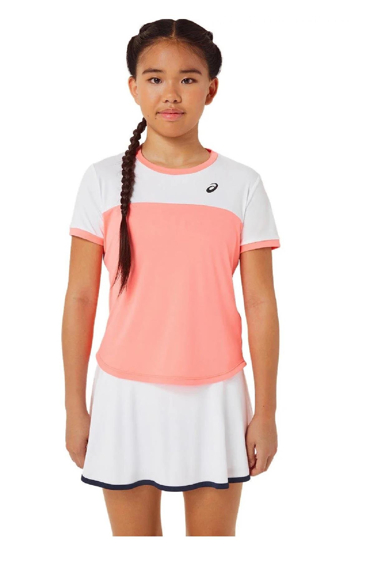 Asics Asics SS Top Kız Çocuk Pembe Tenis Tişört