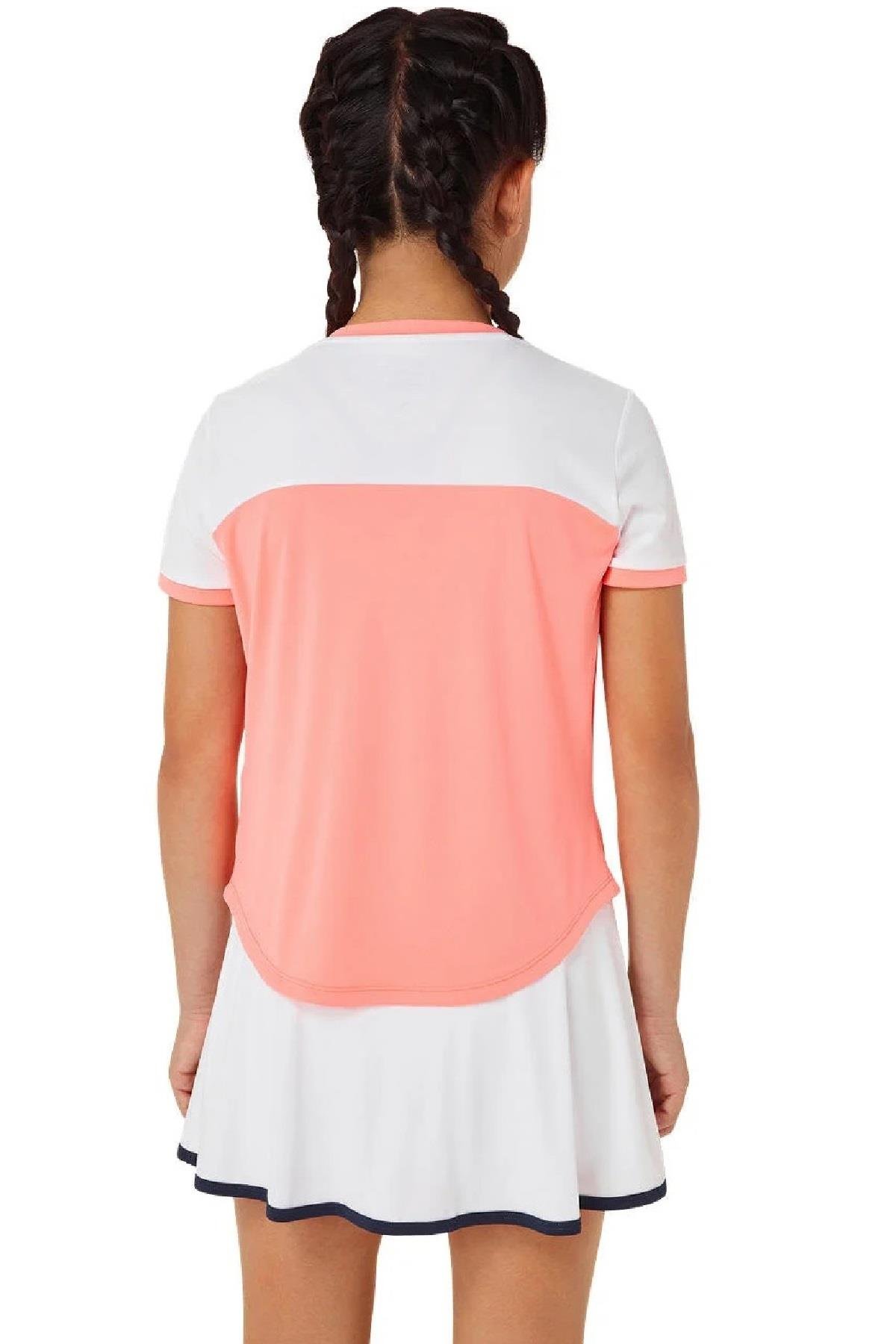 Asics Asics SS Top Kız Çocuk Pembe Tenis Tişört