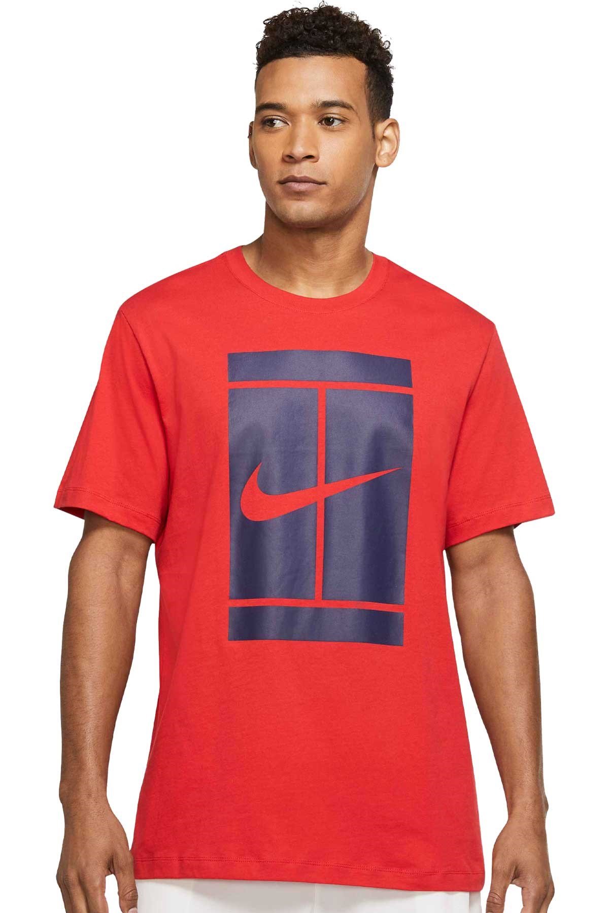 Nike Nike Court Men SSNL Kırmızı Erkek Tenis Tişörtü