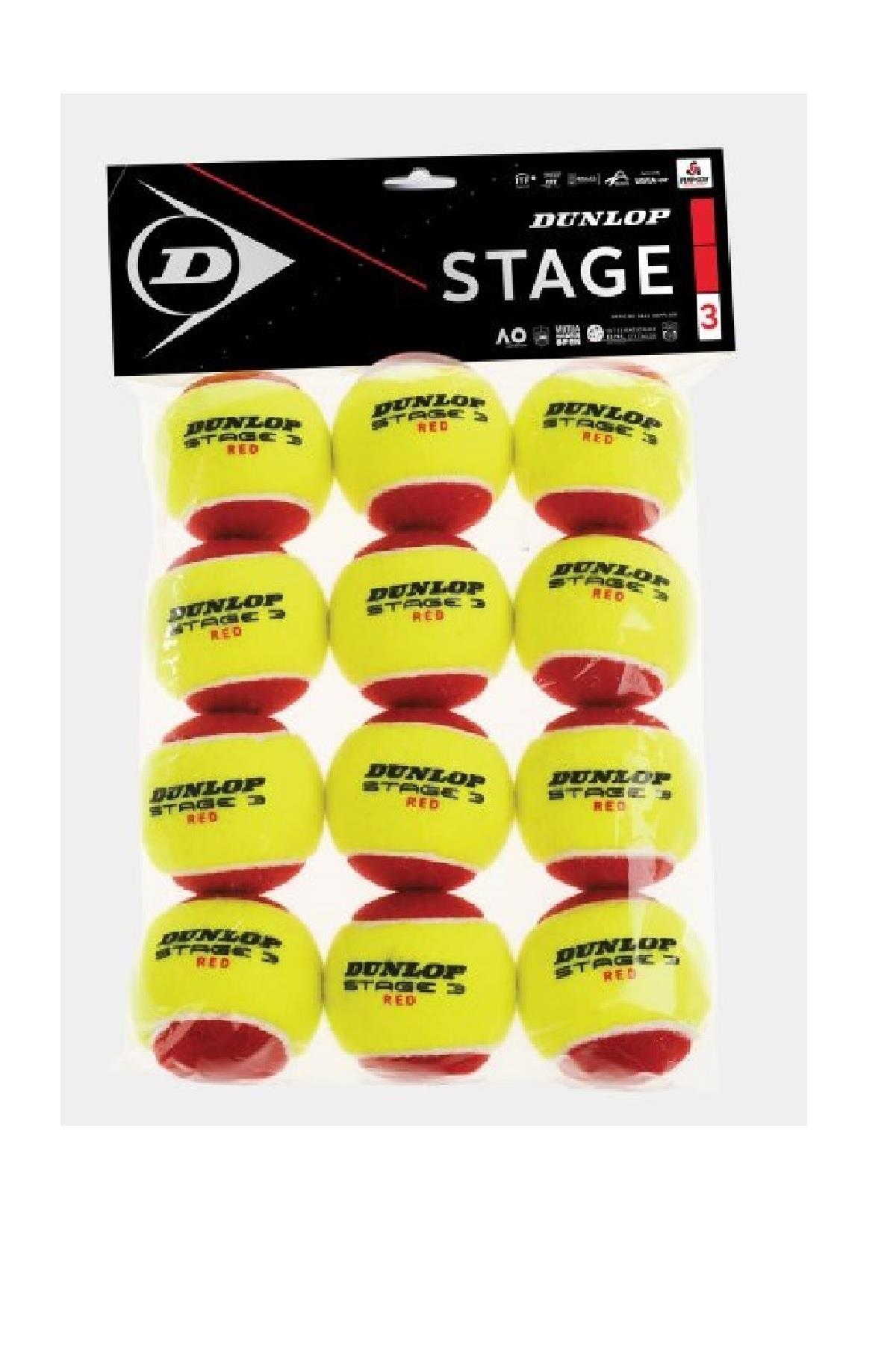 Dunlop Dunlop Stage 3 Kırmızı 12 li Tenis Topu