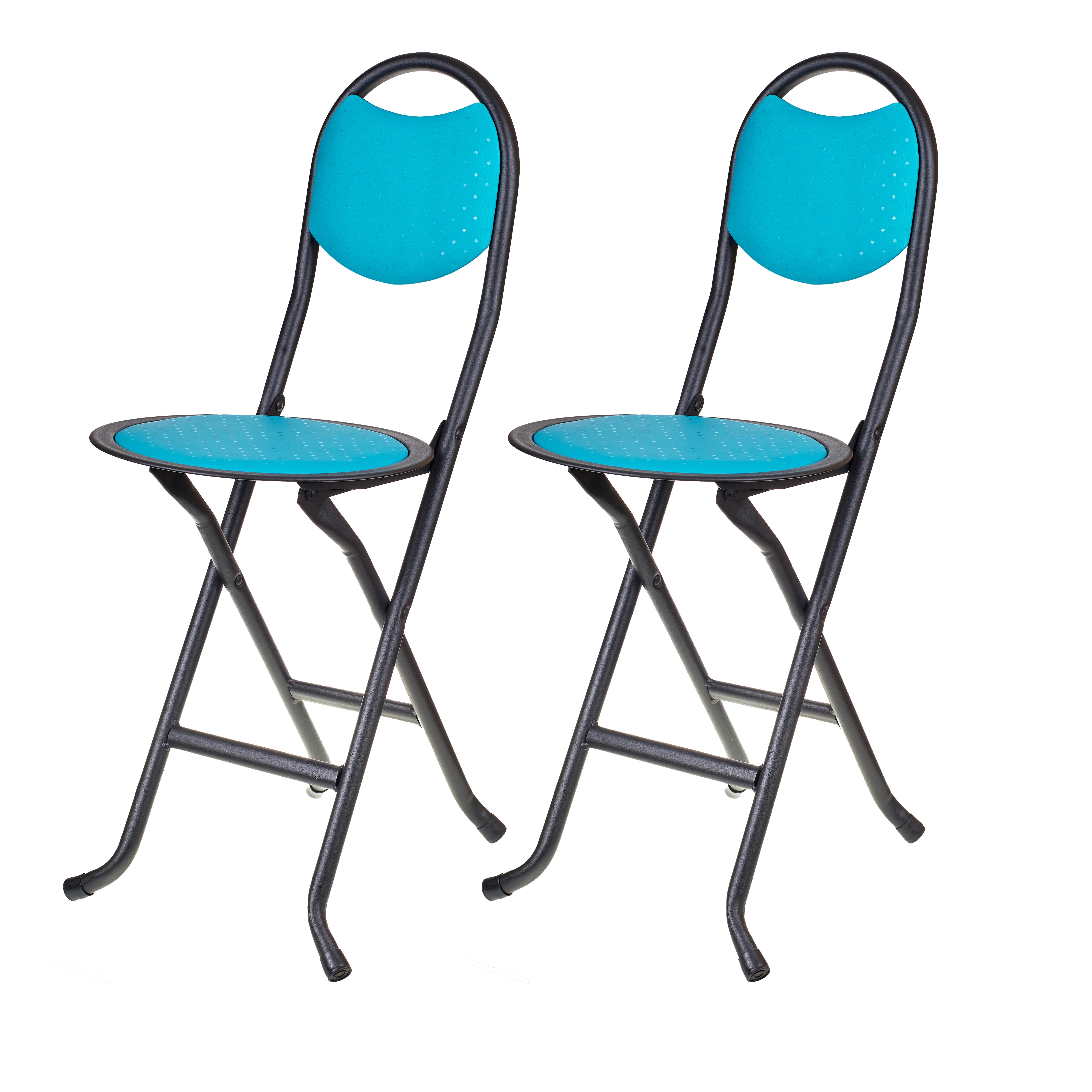 2'Li Katlanır Portatif Sandalye Seti Turkuaz 