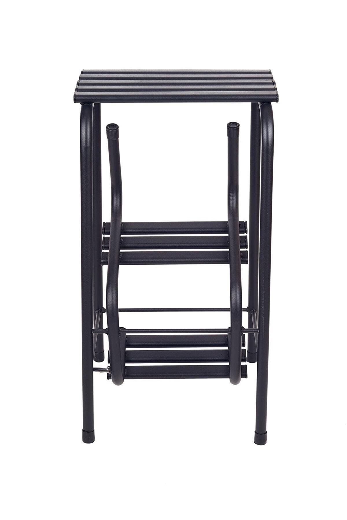 Katlanır Metal Merdivenli Tabure Hem Tabure Hem Merdiven