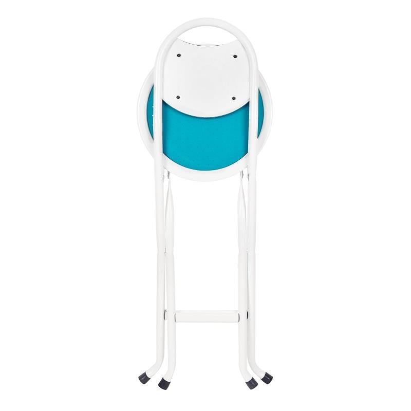 Katlanır Portatif Sandalye Beyaz-Turkuaz