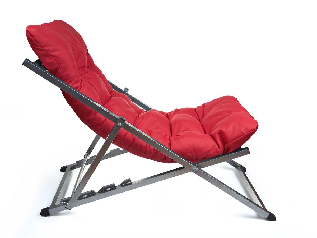 Minderli - Minva Şezlong Seti Bahçe&balkon&teras&plaj Katlanır Ikili Set -4 Şezlong 1 Sehpa