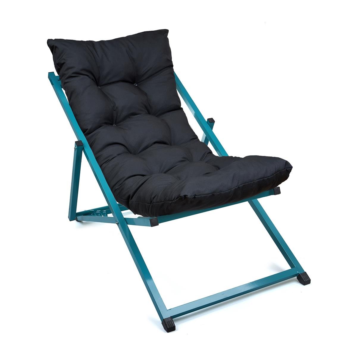 Minderli - tas Şezlong Seti Bahçe&balkon&teras&plaj Katlanır Set - 1 Şezlong 1sehpa