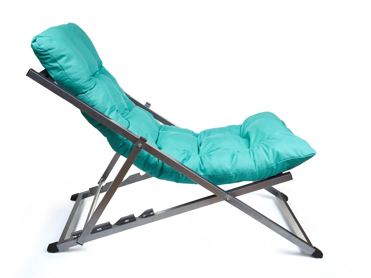 Minderli - Zeta Şezlong Seti Bahçe&balkon&teras&plaj Katlanır Ikili Set - 2 Şezlong 1 Sehpa  Renkli 