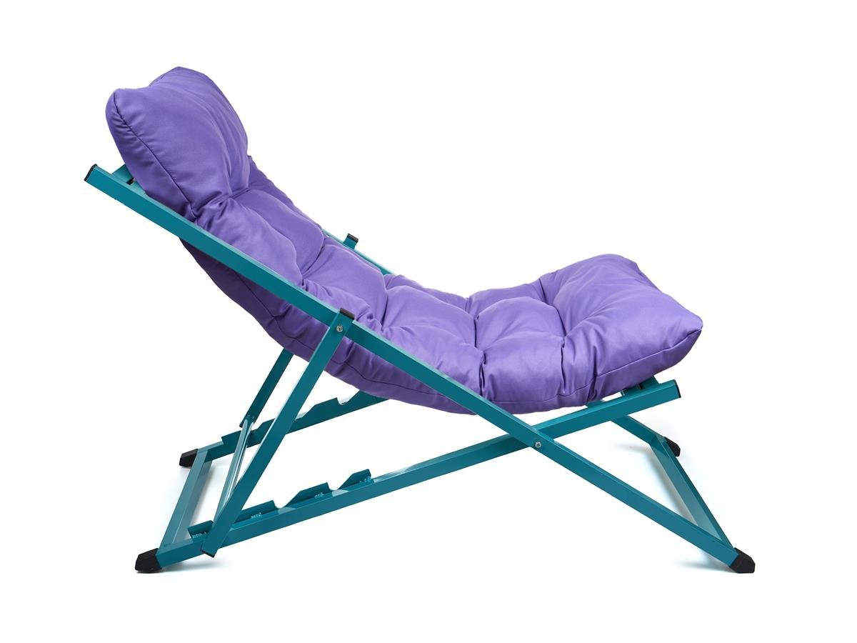 Minderli - Zeta Şezlong Seti Bahçe&balkon&teras&plaj Katlanır Ikili Set - 2 Şezlong 1 Sehpa Renkli 