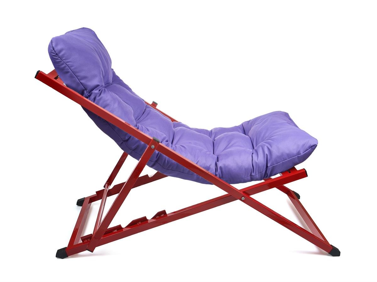 Minderli - Zeta Şezlong Seti Bahçe&balkon&teras&plaj Katlanır Ikili Set - 2 Şezlong 1 Sehpa Renkli 