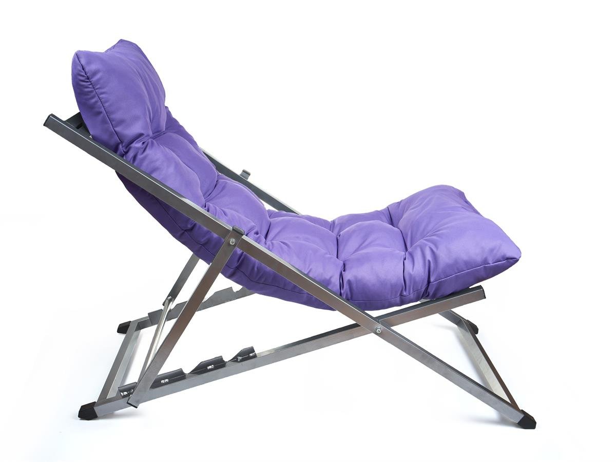 Minderli - Zeta Şezlong Seti Bahçe&balkon&teras&plaj Katlanır Ikili Set - 2 Şezlong 1 Sehpa Renkli 