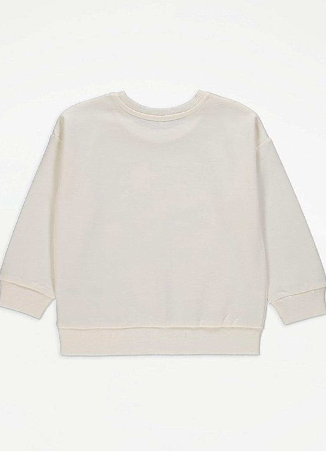Gabby'nin Bebek Evi Krem Slogan Sweatshirt