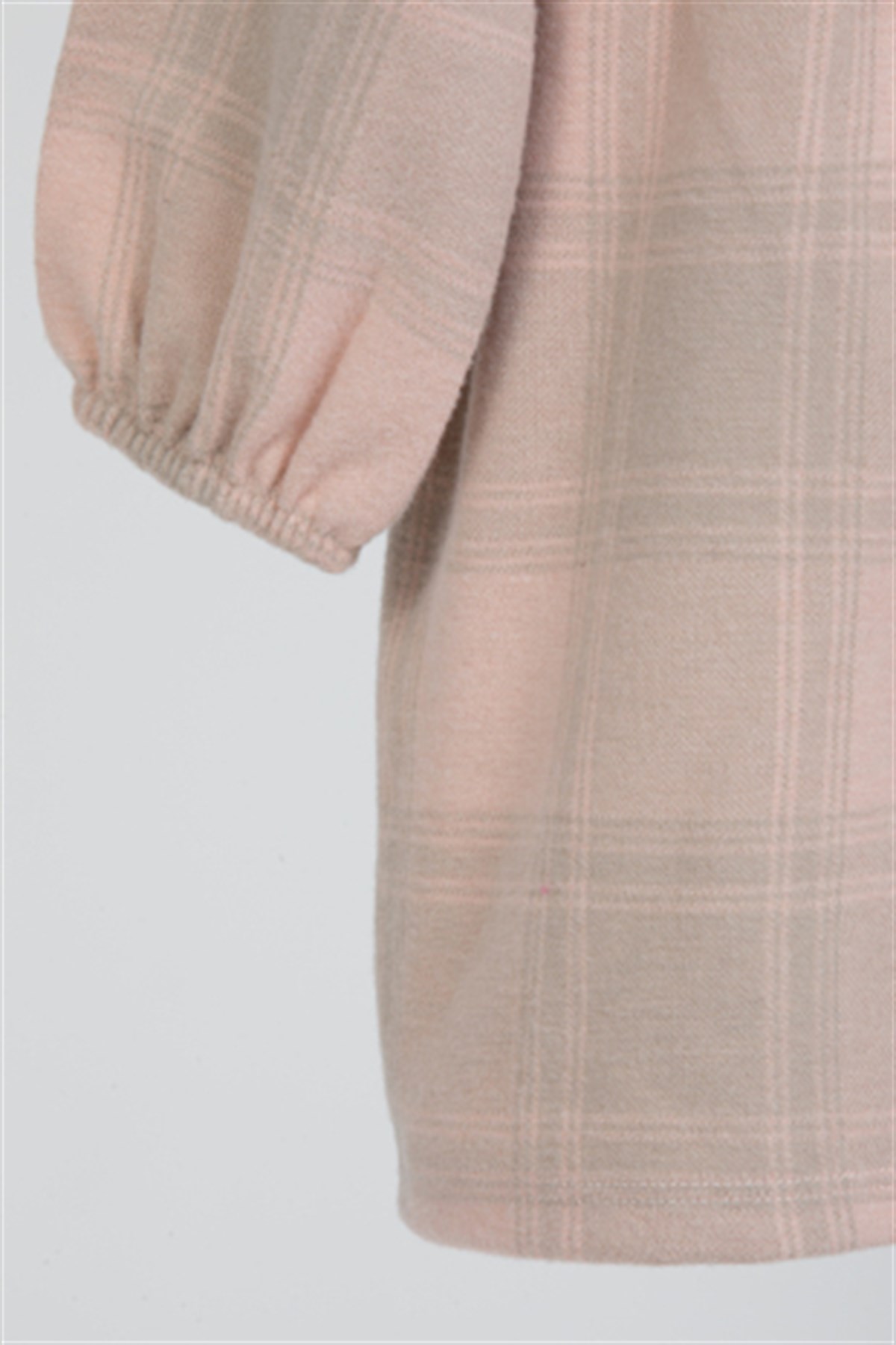 Kareli Pembe Elbise