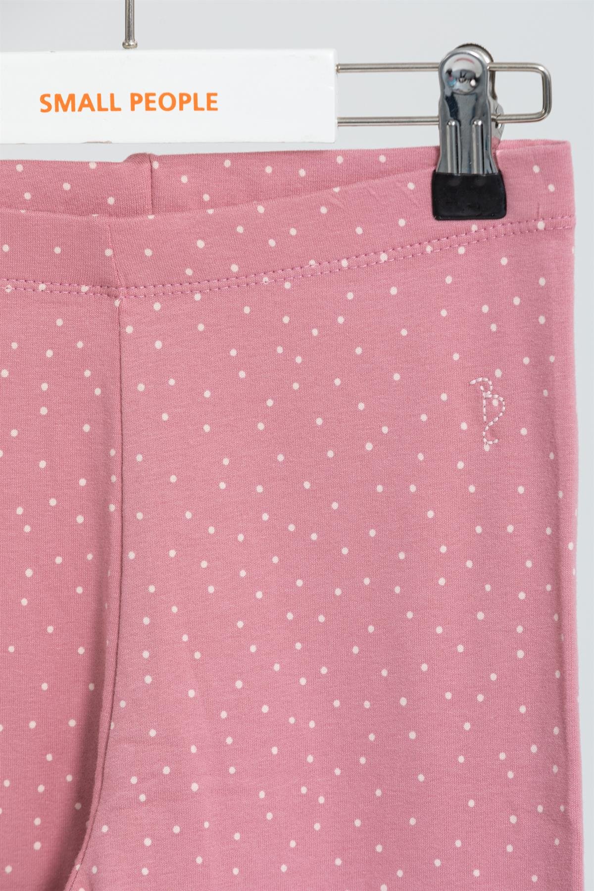 Pembe Puantiyeli Uzun Kollu Pijama