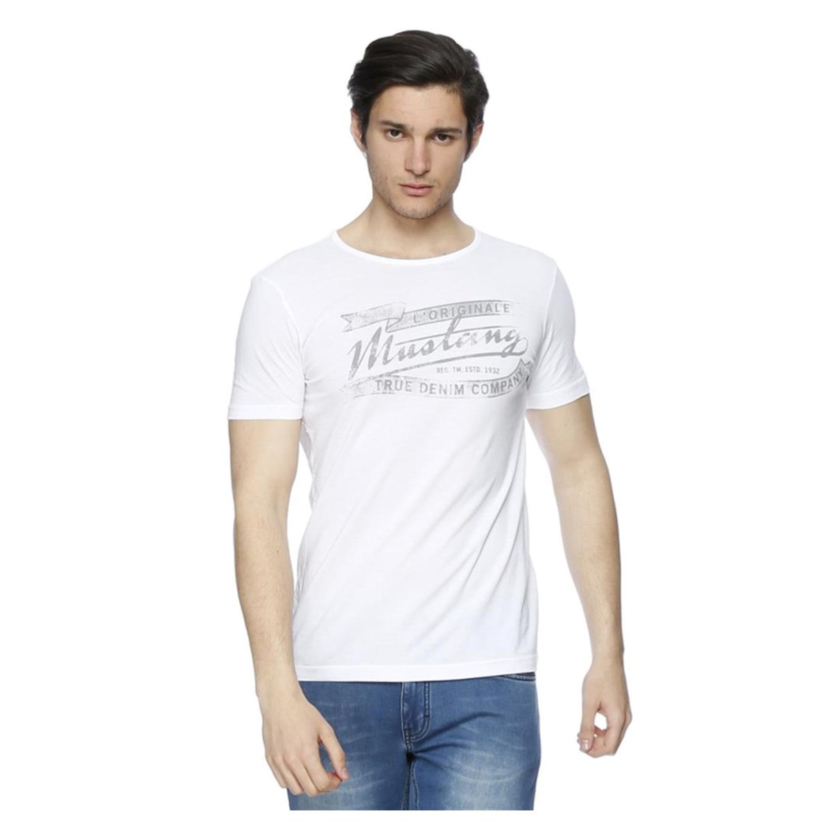 6706-1059-200 Mustang Baskılı Erkek T-shirt