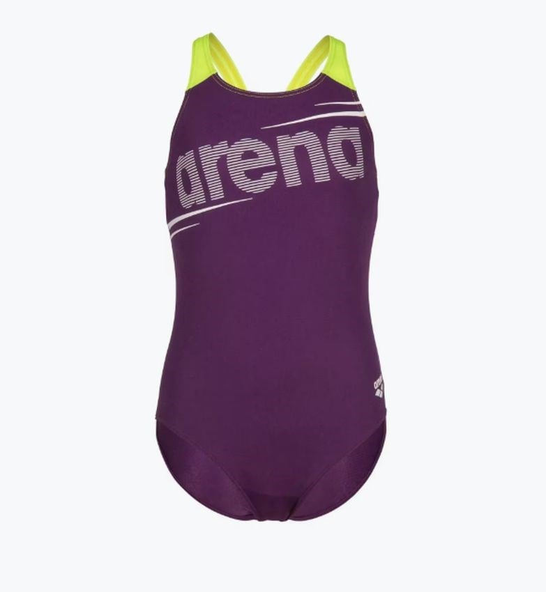 Arena G Bold Swimsuit V Back Mor Kız Çocuk Yüzücü Mayosu 011755960