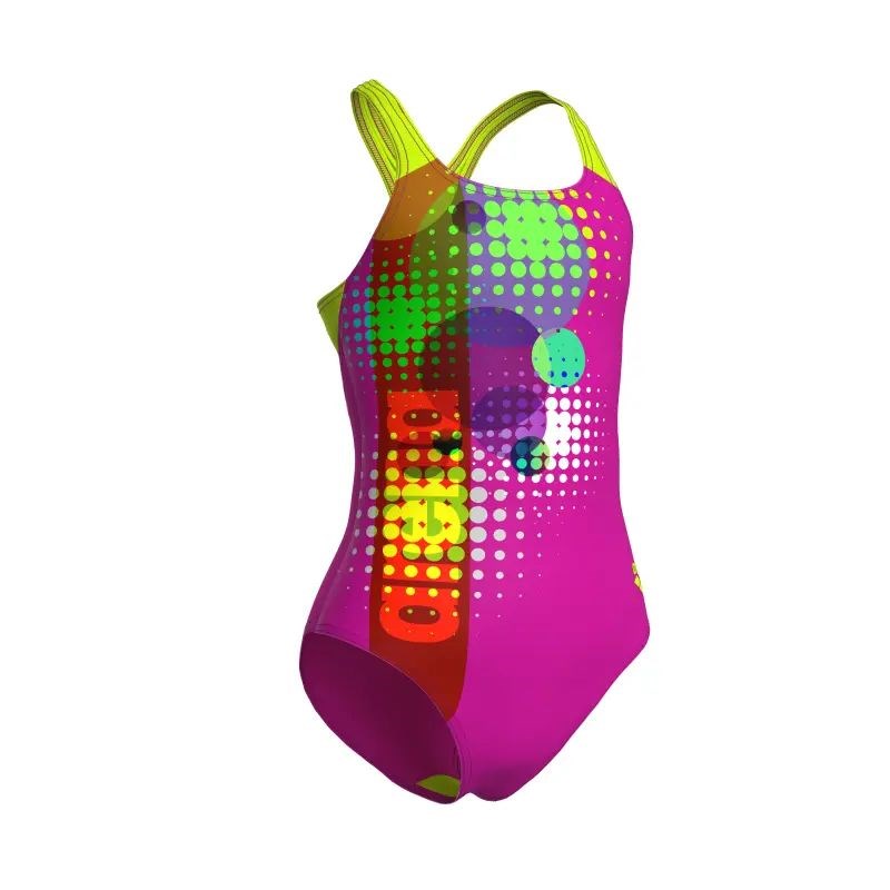 Arena G Dots Swimsuit Swim Pro Back Çok Renkli Kız Çocuk Yüzücü Mayosu 010745960