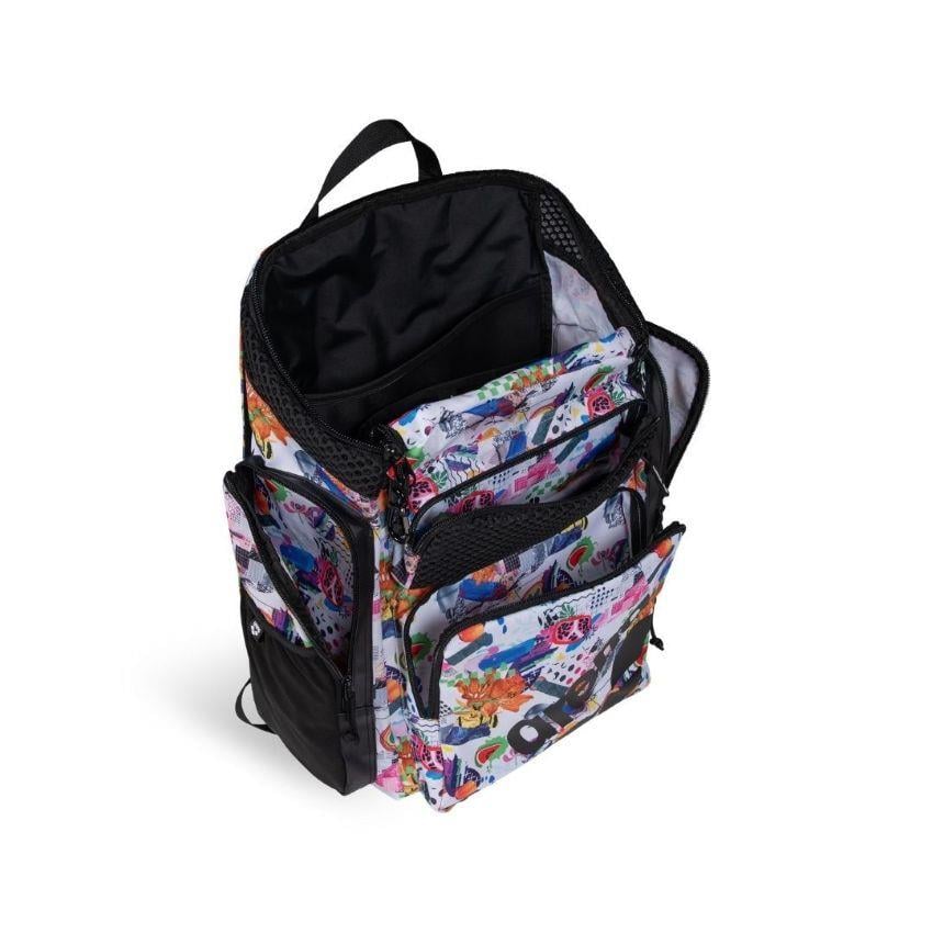 Arena One Go Backpack 45L Allover Collage Unisex Yüzücü Sırt Çantası 010232101