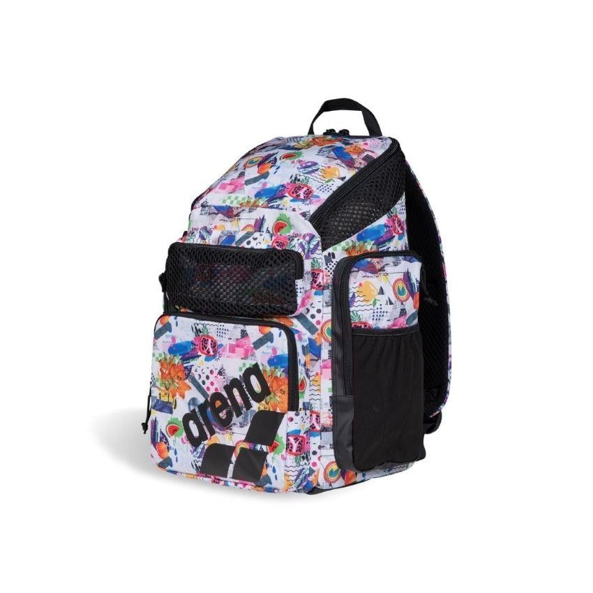 Arena One Go Backpack 45L Allover Collage Unisex Yüzücü Sırt Çantası 010232101