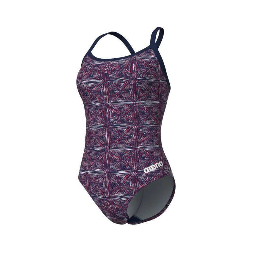 Arena Womens Abstract Tiles Swimsuit Lightdrop Kadın Yüzücü Mayosu 007141417