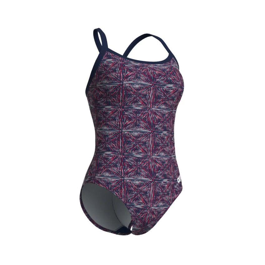 Arena Womens Abstract Tiles Swimsuit Lightdrop Kadın Yüzücü Mayosu 007141417