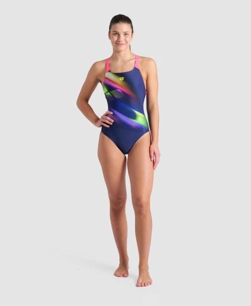Arena Womens Diagonals Swimsuit Swim Pr Kadın Yüzücü Mayosu 008552700