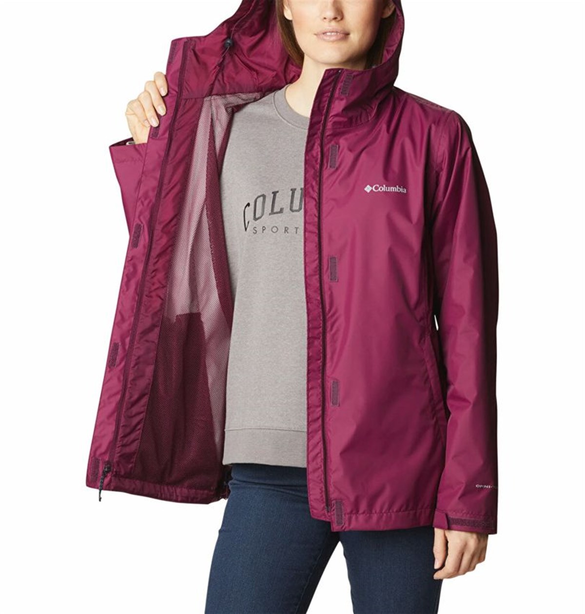 Columbia Arcadia II Kadın Yağmurluk Mor RL2436-616