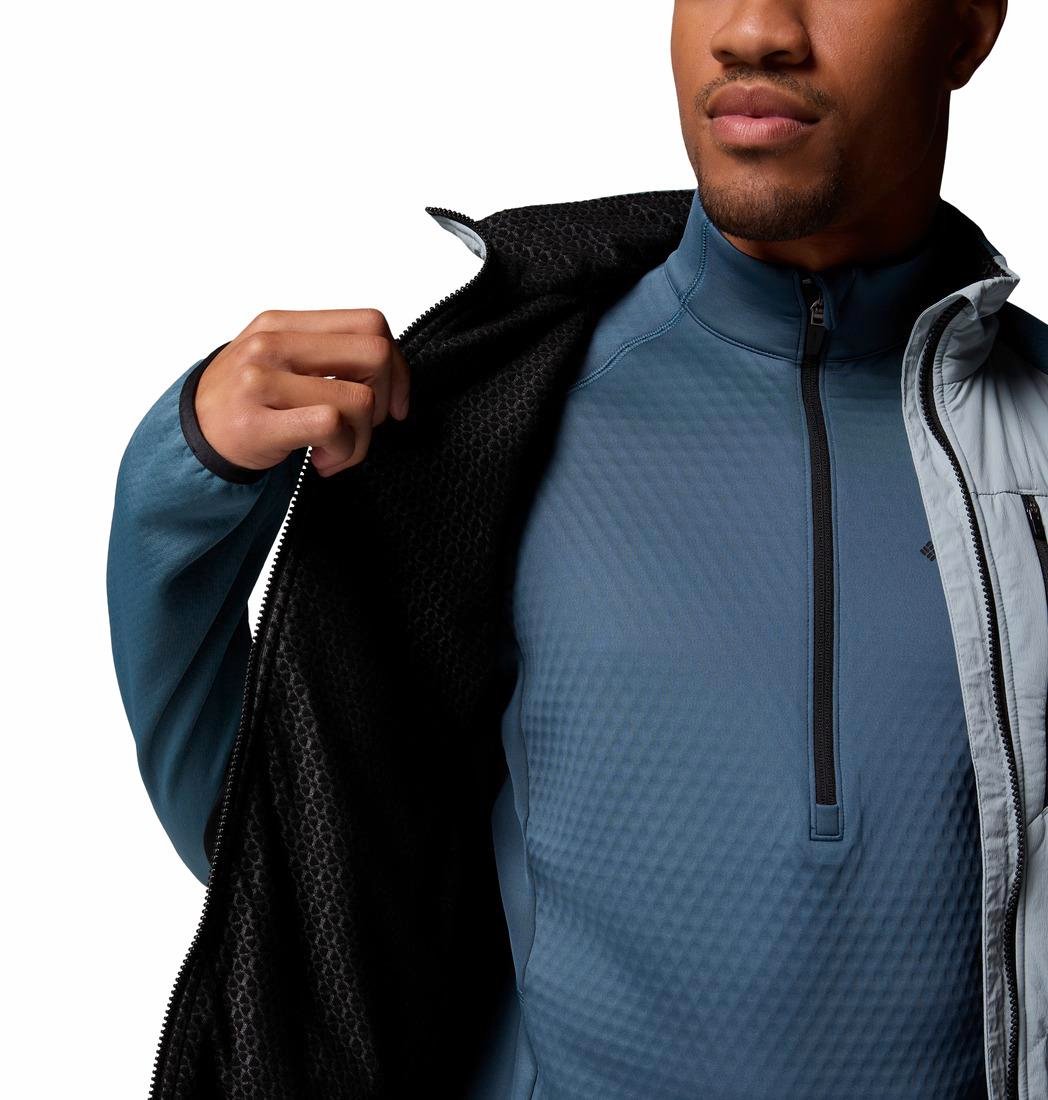 Columbia Arctic Crest™ Hybrid Full Zip Mavi Erkek Uzun Kollu T-Shirt AE3907-461