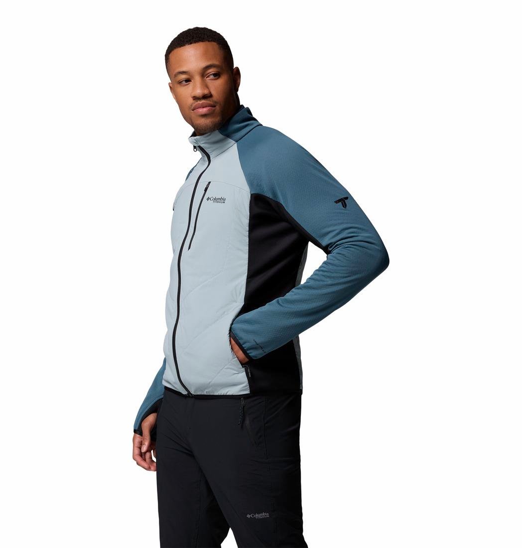 Columbia Arctic Crest™ Hybrid Full Zip Mavi Erkek Uzun Kollu T-Shirt AE3907-461
