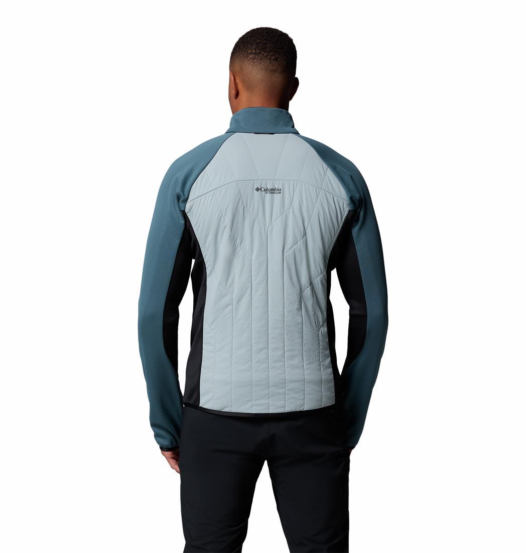 Columbia Arctic Crest™ Hybrid Full Zip Mavi Erkek Uzun Kollu T-Shirt AE3907-461