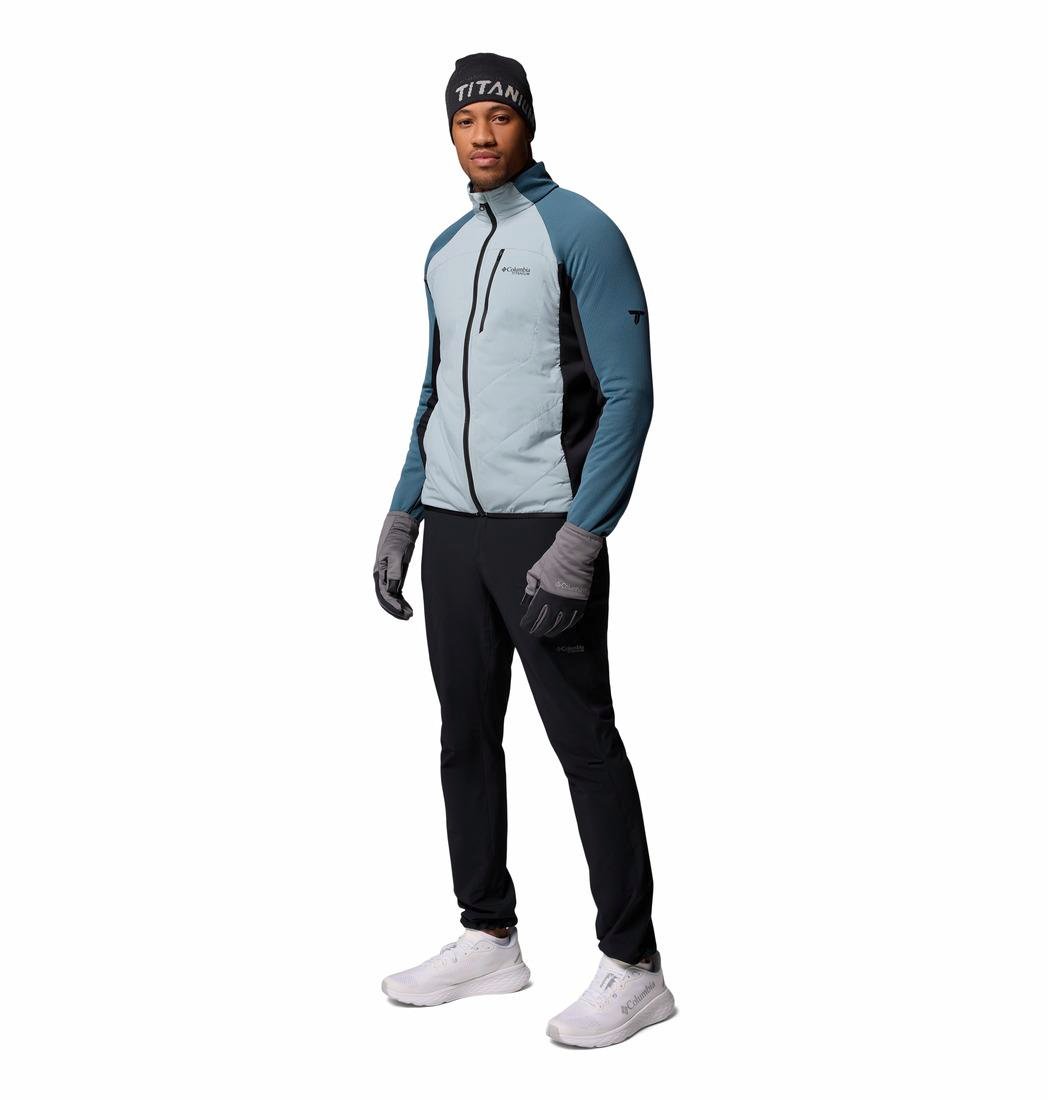 Columbia Arctic Crest™ Hybrid Full Zip Mavi Erkek Uzun Kollu T-Shirt AE3907-461