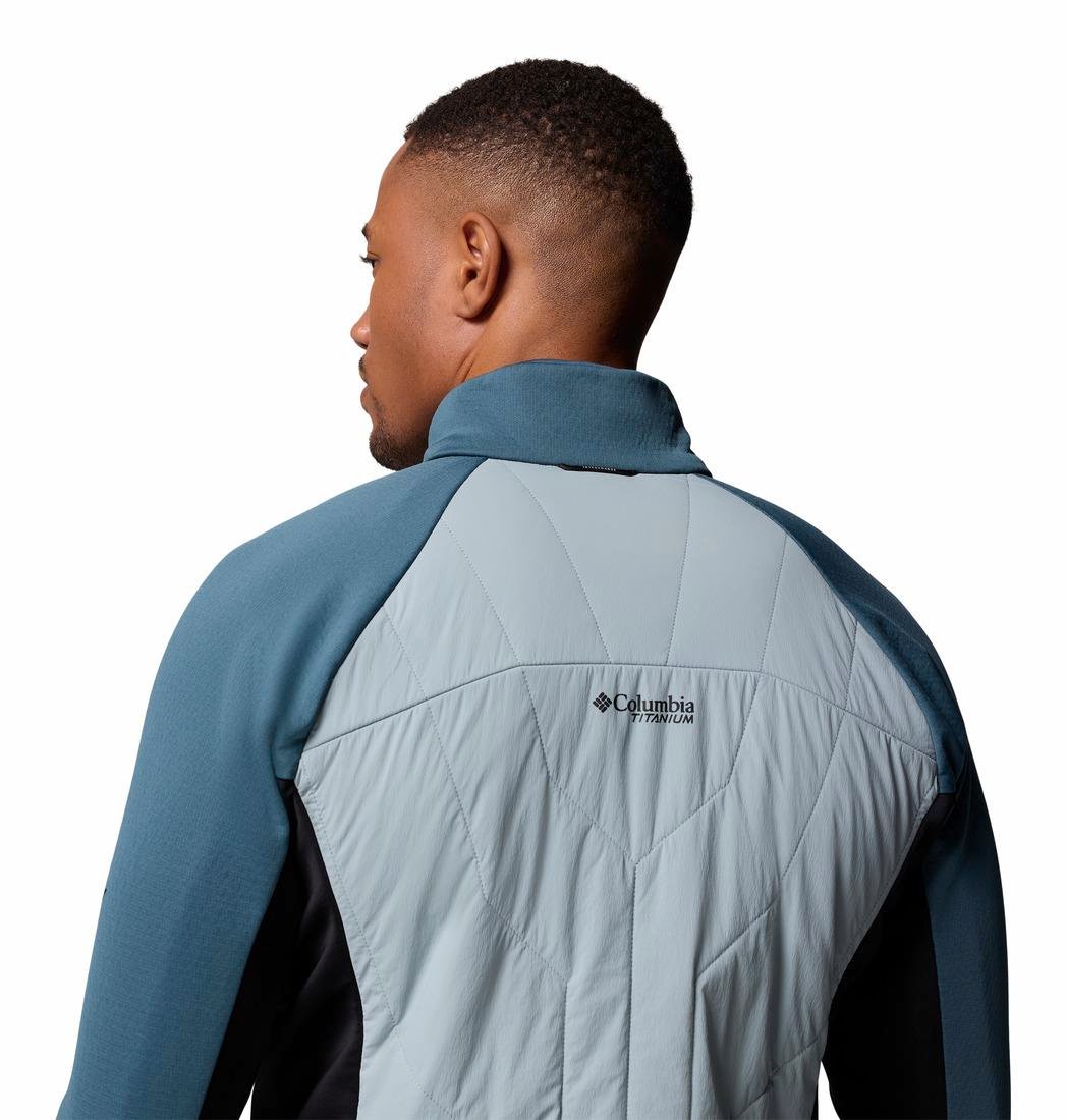 Columbia Arctic Crest™ Hybrid Full Zip Mavi Erkek Uzun Kollu T-Shirt AE3907-461