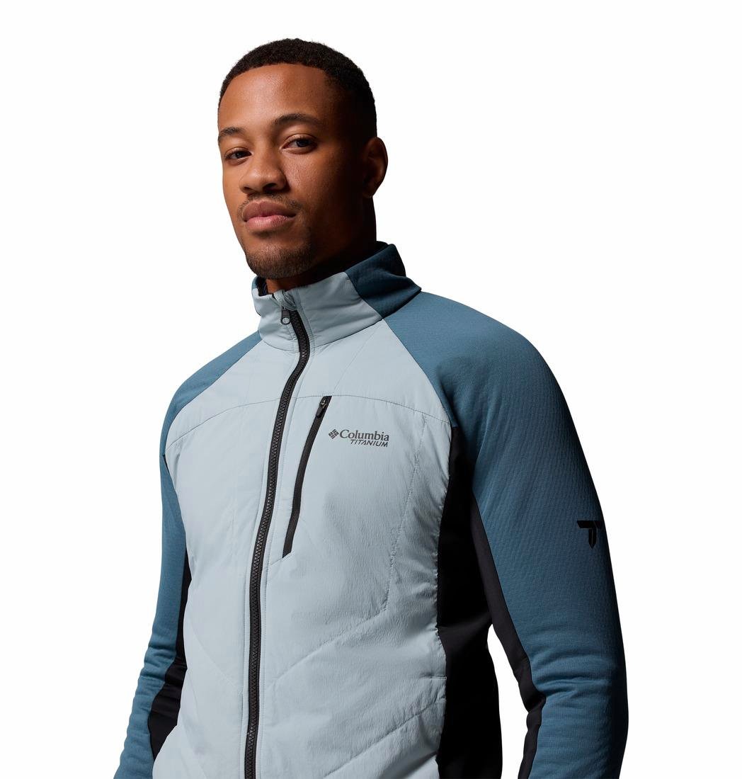 Columbia Arctic Crest™ Hybrid Full Zip Mavi Erkek Uzun Kollu T-Shirt AE3907-461