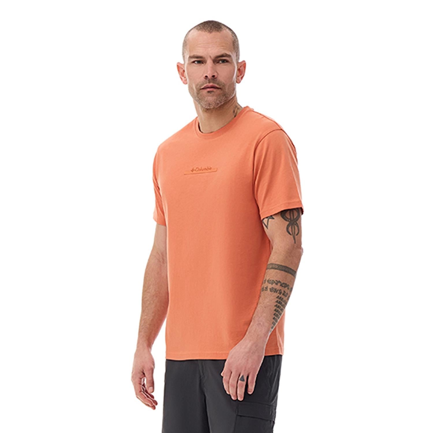 Columbia CSC Bar Split Graphic Kısa Kollu Erkek T-shirt Turuncu CS0121