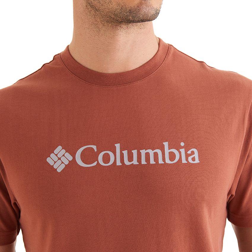 Columbia CSC M Basic Logo Brushed Erkek Kısa Kollu T-Shirt Ekru CS0287-229