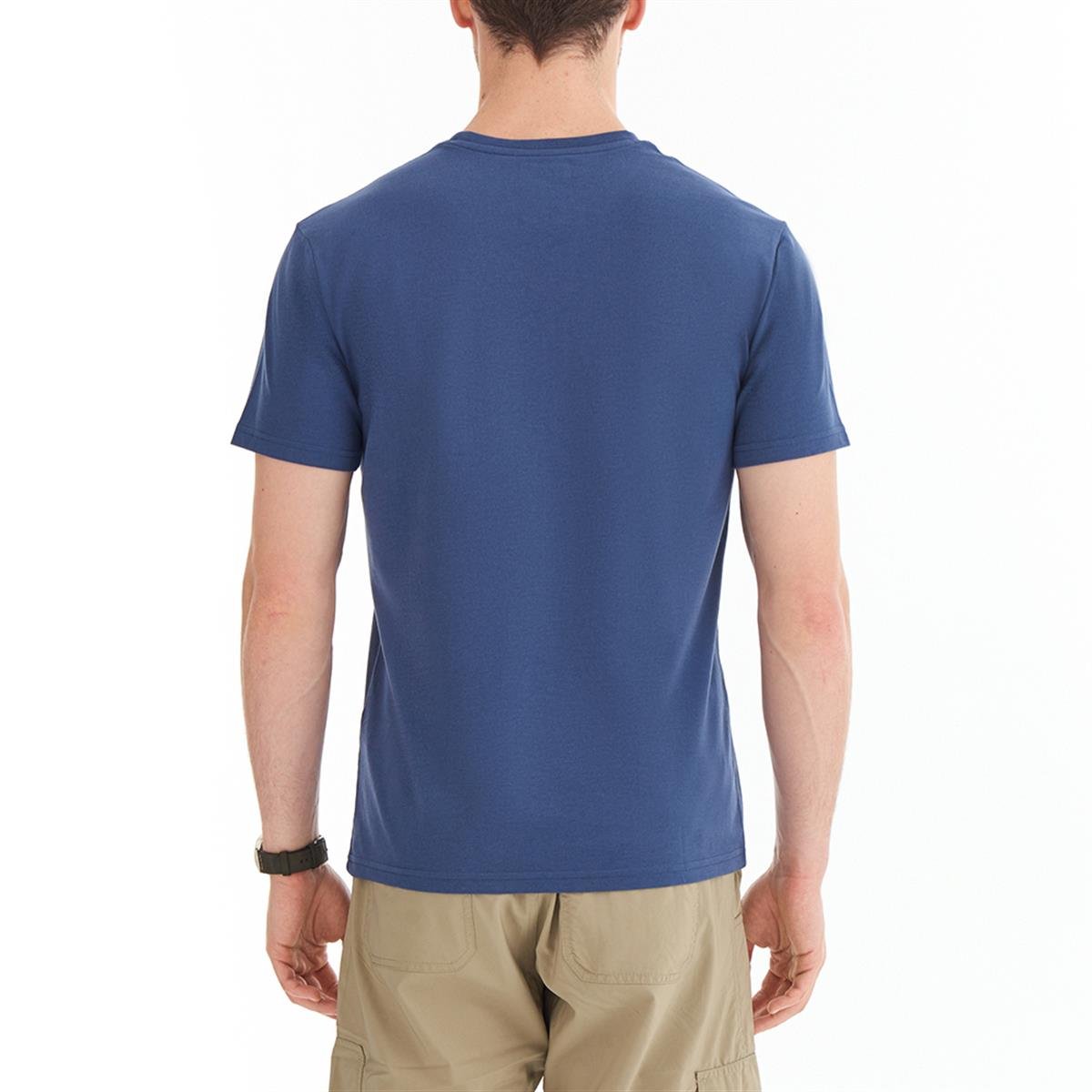 Columbia CSC M Basic Logo Brushed Erkek Kısa Kollu T-Shirt Dağ Mavisi CS0287-480