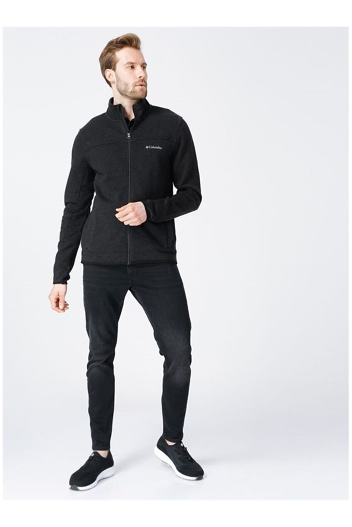 Columbia CSC M Basic Logo Track Top Erkek Fermuarlı Sweatshirt CS0054-012