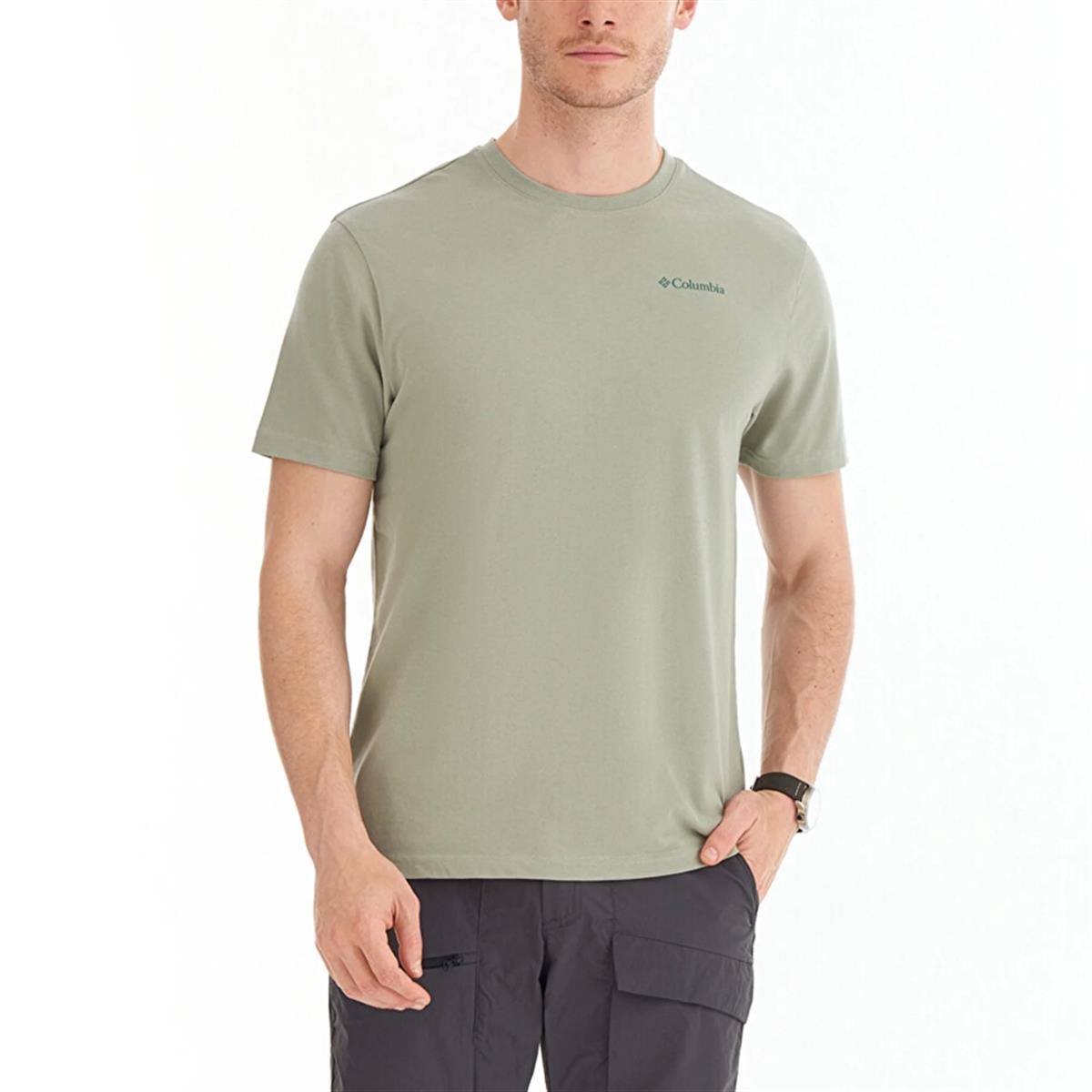 Columbia Csc M Basic Sm Logo Brushed Ss Tee Erkek Kısa Kollu Tişört CS0282-348