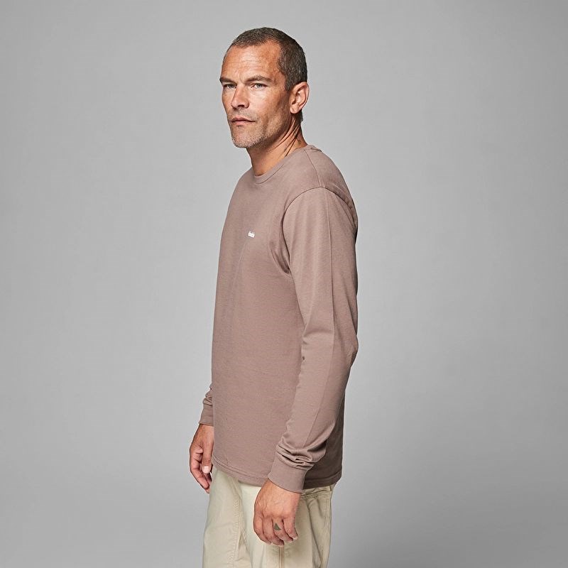 Columbia Csc M Basic Sm Logo Ls Tee Bordo Erkek Outdoor Tshirt CS0354