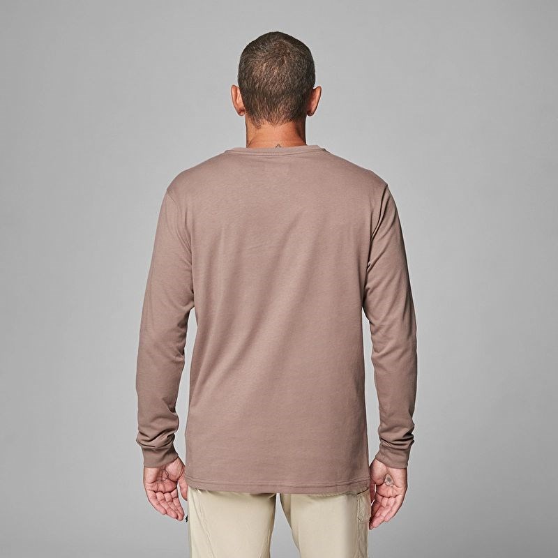 Columbia Csc M Basic Sm Logo Ls Tee Bordo Erkek Outdoor Tshirt CS0354