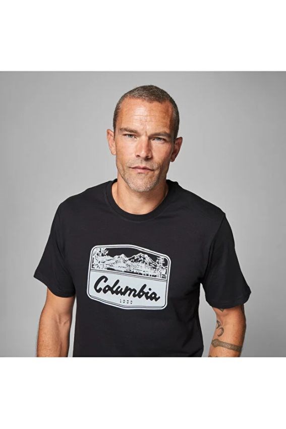 Columbia CSC M Hex Woodblock Badge SS Tee Erkek Tişört CS0524