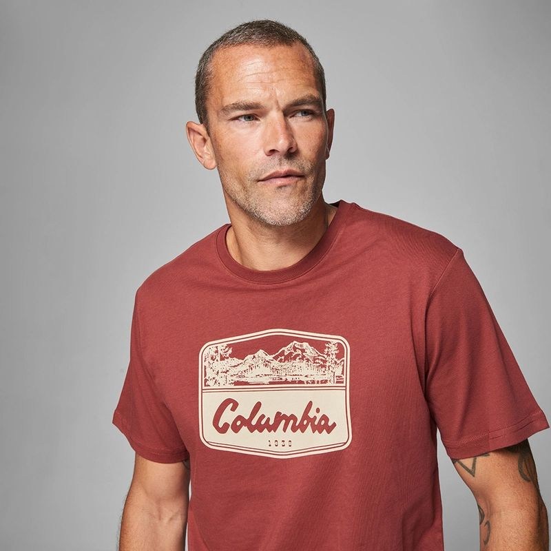 Columbia CSC M Hex Woodblock Badge SS Tee Erkek Tişört CS0524
